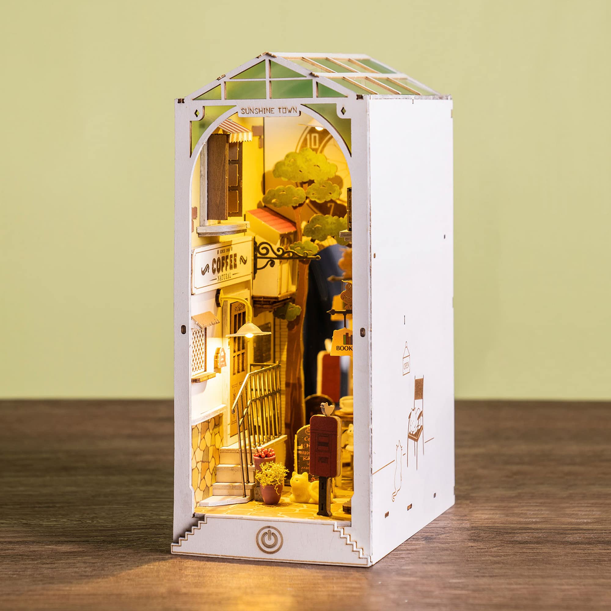 DIY 木製パズル Magic House & Sunshine Town 並行輸入品】ロライフDIYブックヌックキット3D木製パズル サンシャイン